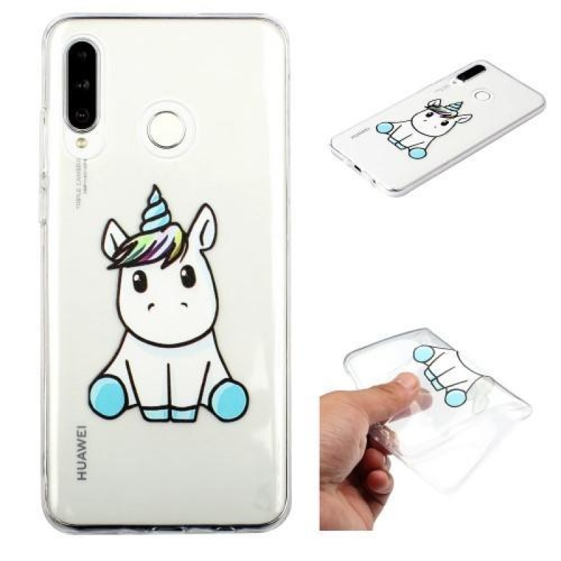 Mintás zselés tok Samsung Galaxy M20 készülékhez - egyszarvú