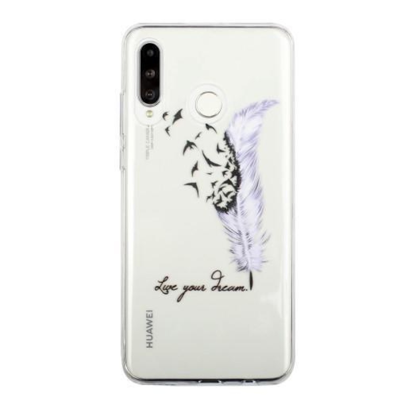 Mintás gél tok Samsung Galaxy M20-hoz - fél toll