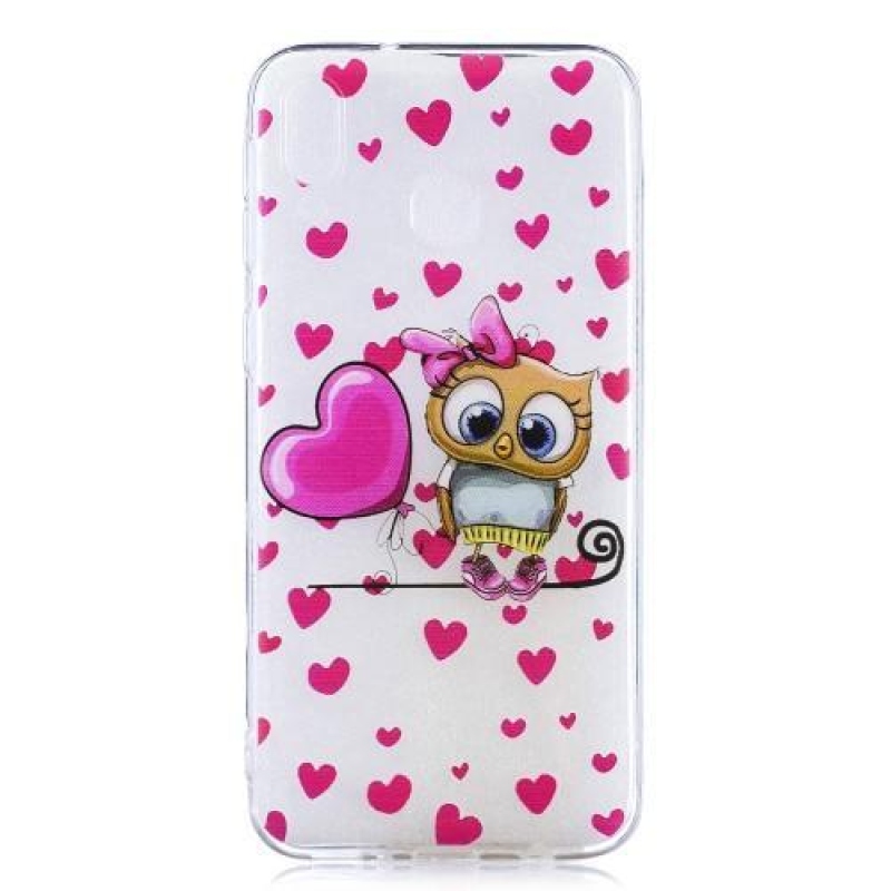 Mintás gél tok Samsung Galaxy M20 készülékhez - aranyos bagoly