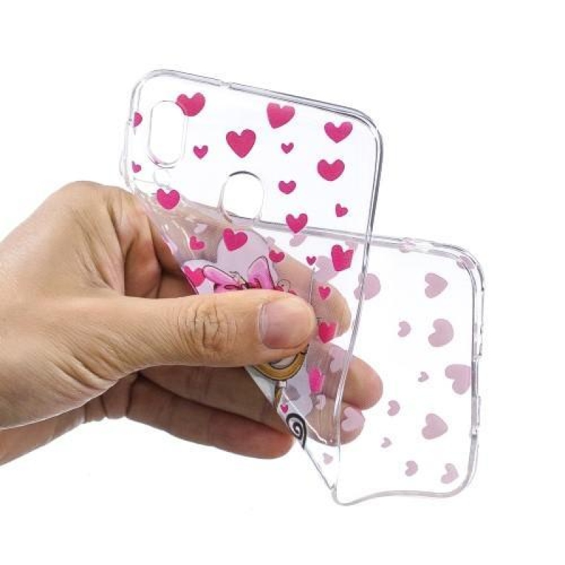 Mintás gél tok Samsung Galaxy M20 készülékhez - aranyos bagoly