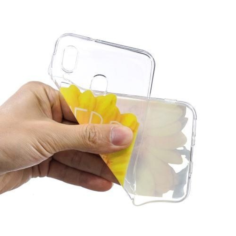 Mintás gél tok Samsung Galaxy M20 készülékhez - napraforgó