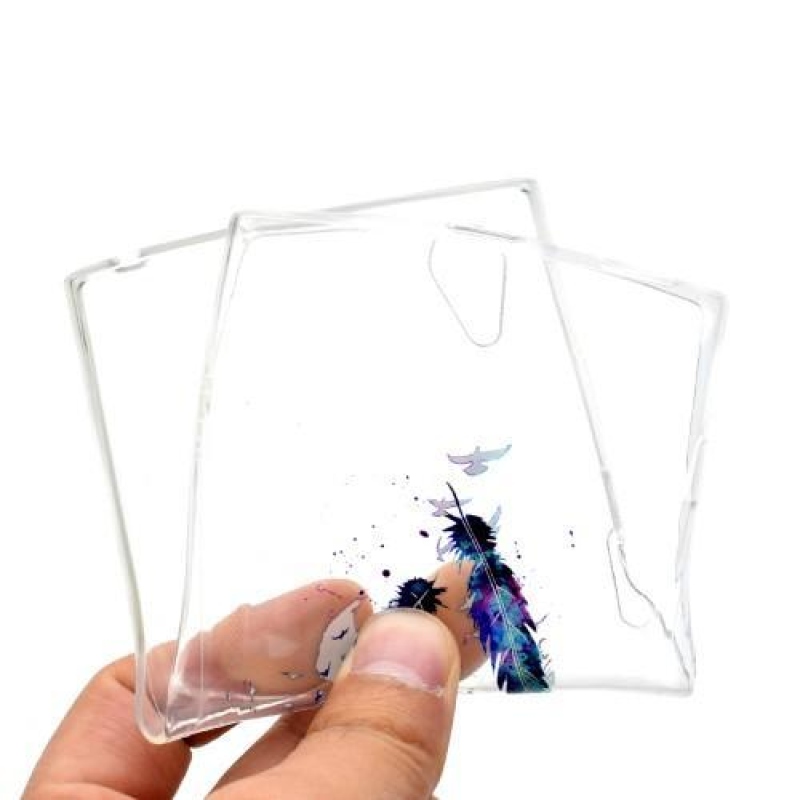 Mintás zselés tok Sony Xperia XA1 Plus készülékhez - színes tollak