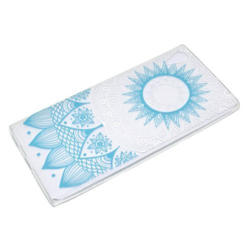 Gél mintás tok Sony Xperia XA1 Plus készülékhez - kék virág