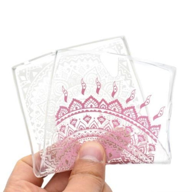 Gél mintás tok Sony Xperia XA1 Plus készülékhez - rózsaszín virág