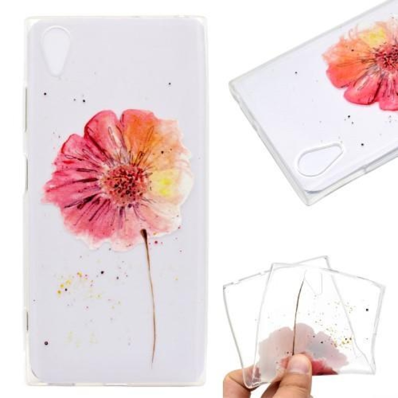 Gél mintás tok a Sony Xperia XA1 Plus készülékhez - élő virágok