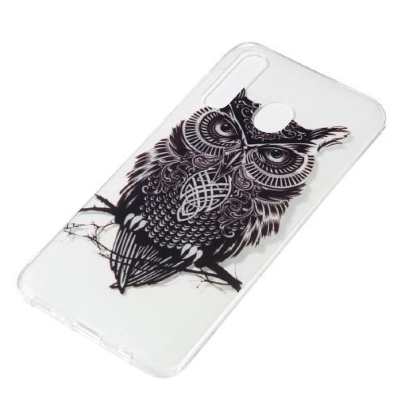 Mintás zselés tok Samsung Galaxy A50/A30/A30s/A20 - fekete bagoly