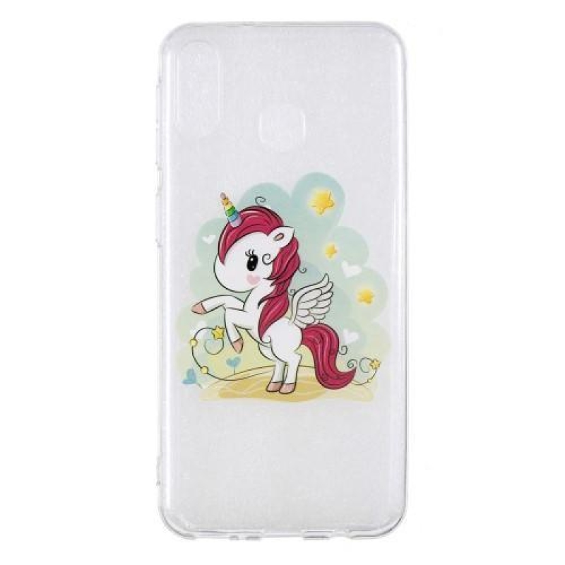 Mintás zselés tok Samsung Galaxy M20 készülékhez - egyszarvú