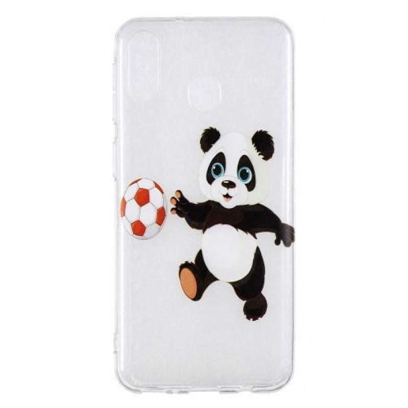 Mintás zselés tok Samsung Galaxy M20-hoz - focizó panda