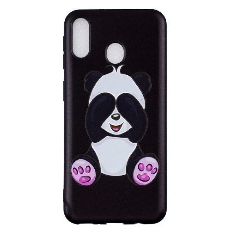Mintás gél tok Samsung Galaxy M20 készülékhez - aranyos panda