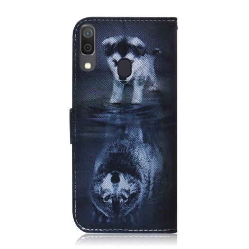 Mintás PU bőr pénztárca tok Samsung Galaxy A30 / A20 - kutya