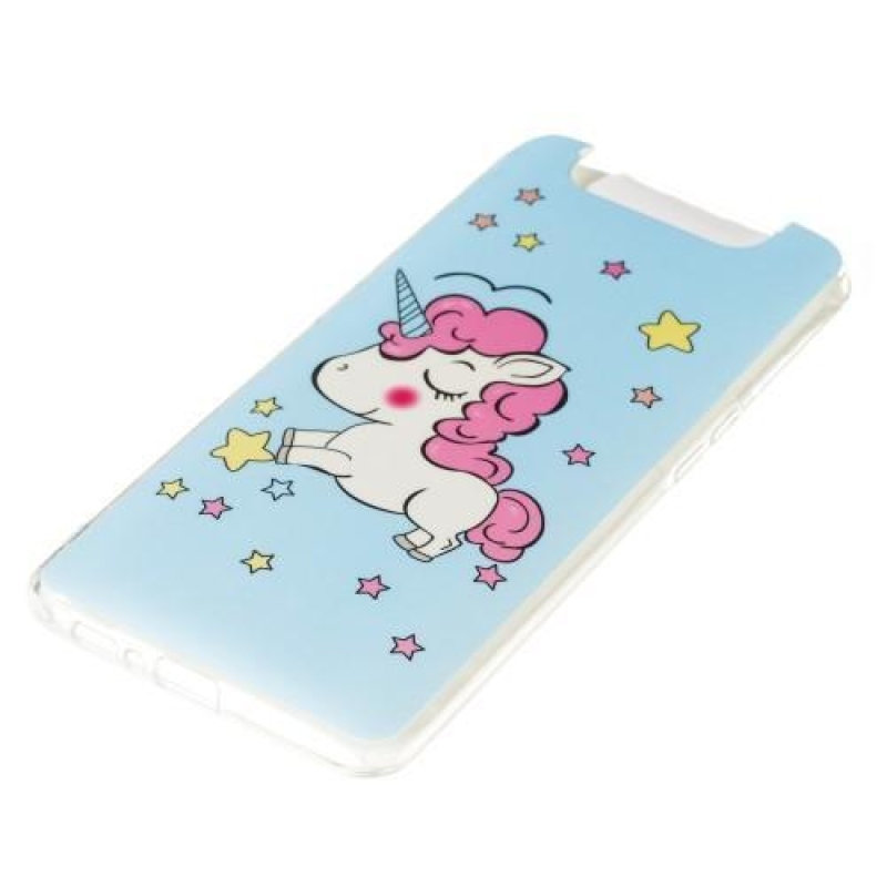 Mintás zselés tok Samsung Galaxy A80-hoz - egyszarvú