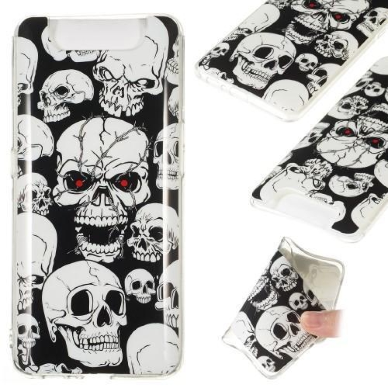 Mintás zselés tok mobil Samsung Galaxy A80 - koponya