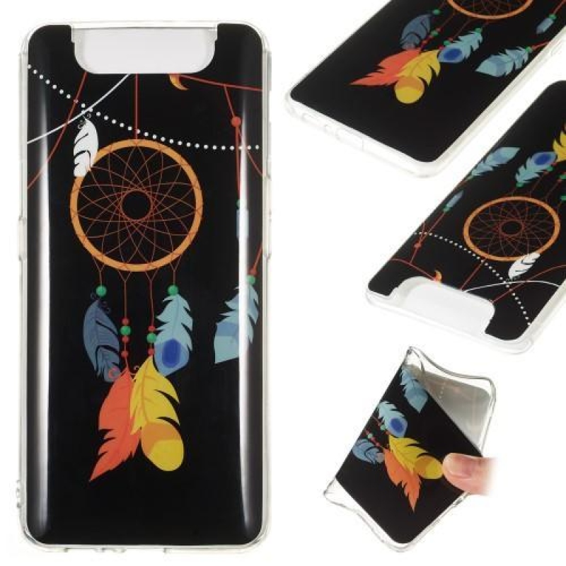 Mintás zselés tok Samsung Galaxy A80-hoz - toll