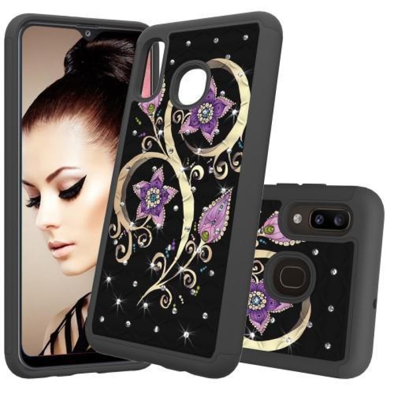 Mintás tartós tok mobil Samsung Galaxy A20 / Galaxy A30 - virágok