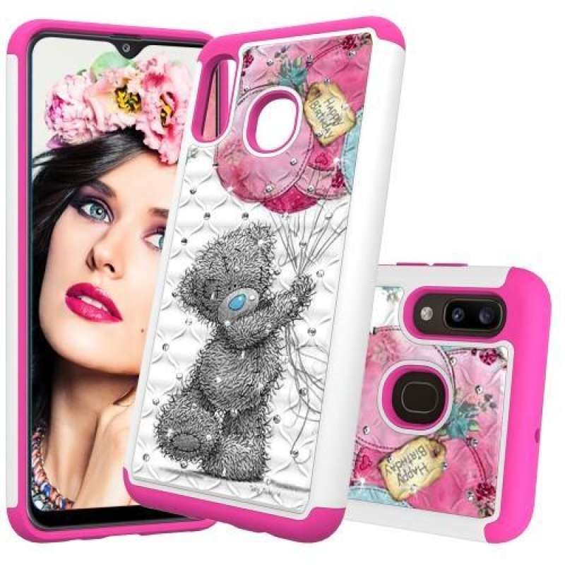 Mintás, tartós tok Samsung Galaxy A20 / Galaxy A30 készülékhez - mackó