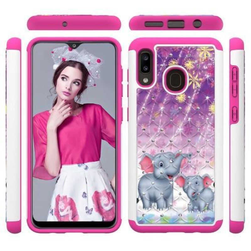 Mintás tartós tok mobil Samsung Galaxy A20 / Galaxy A30 - elefánt
