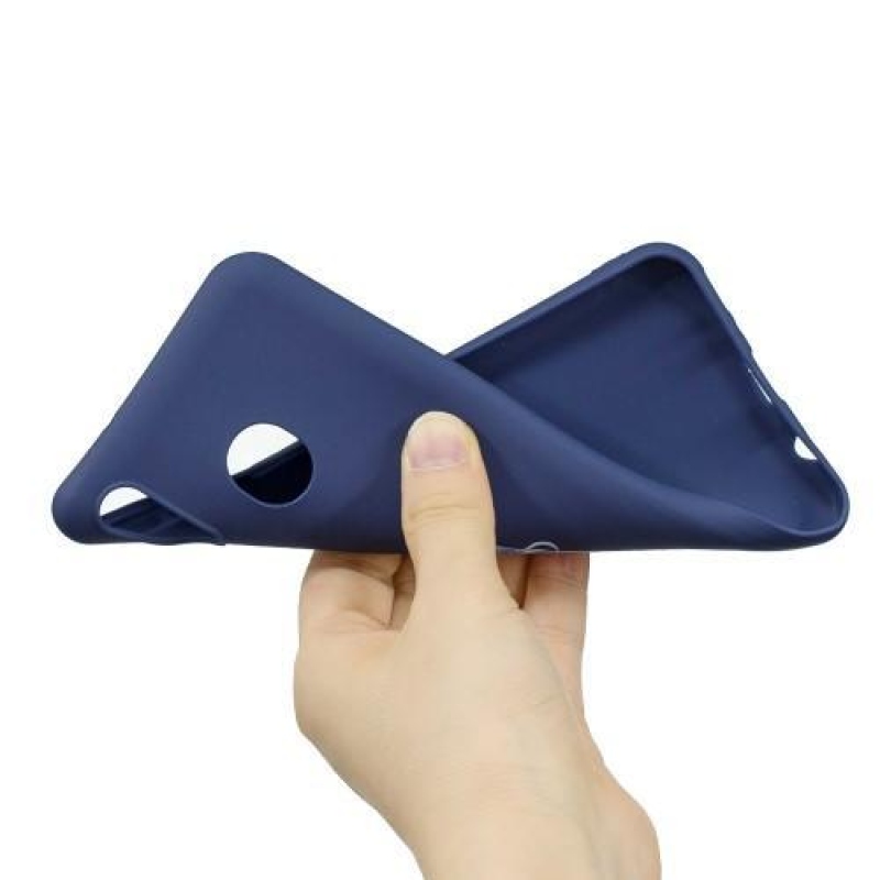 Mintás matt zselés tok Samsung Galaxy M20 készülékhez - kék / sellő