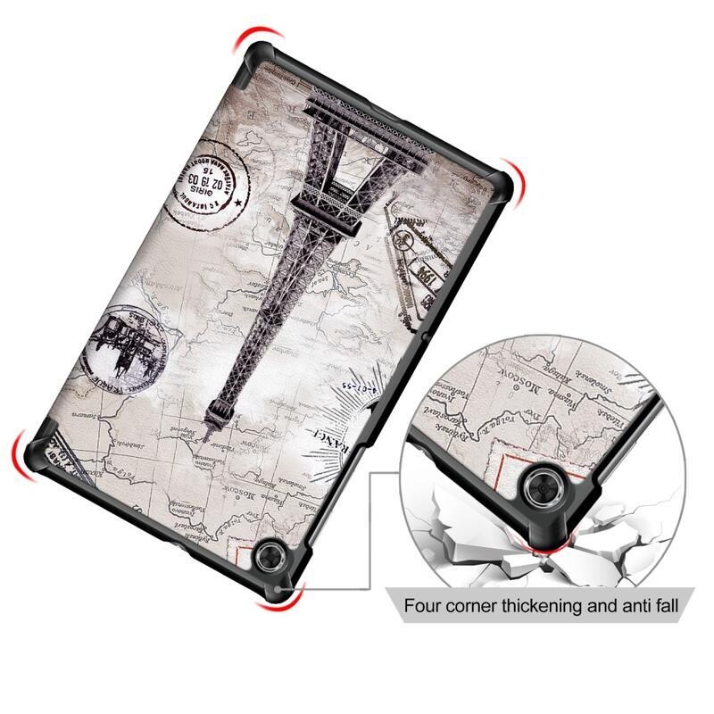 Patty intelligens pozicionáló táblagép tok Lenovo Tab M10 FHD Plus - Eiffel-torony