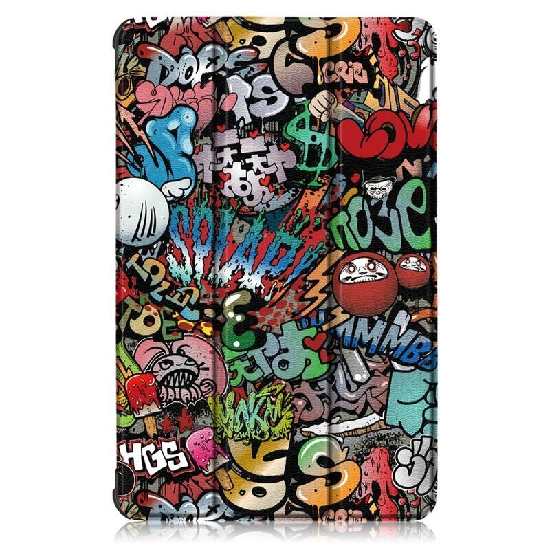 Patty okos pozicionáló tok Lenovo Tab M10 FHD Plus táblagéphez - graffiti