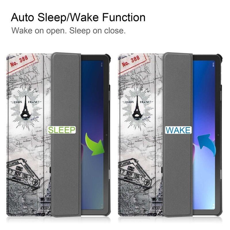 Patty okos pozicionáló táblagép tok Lenovo Tab M10 Plus (3rd Gen) - Eiffel-torony