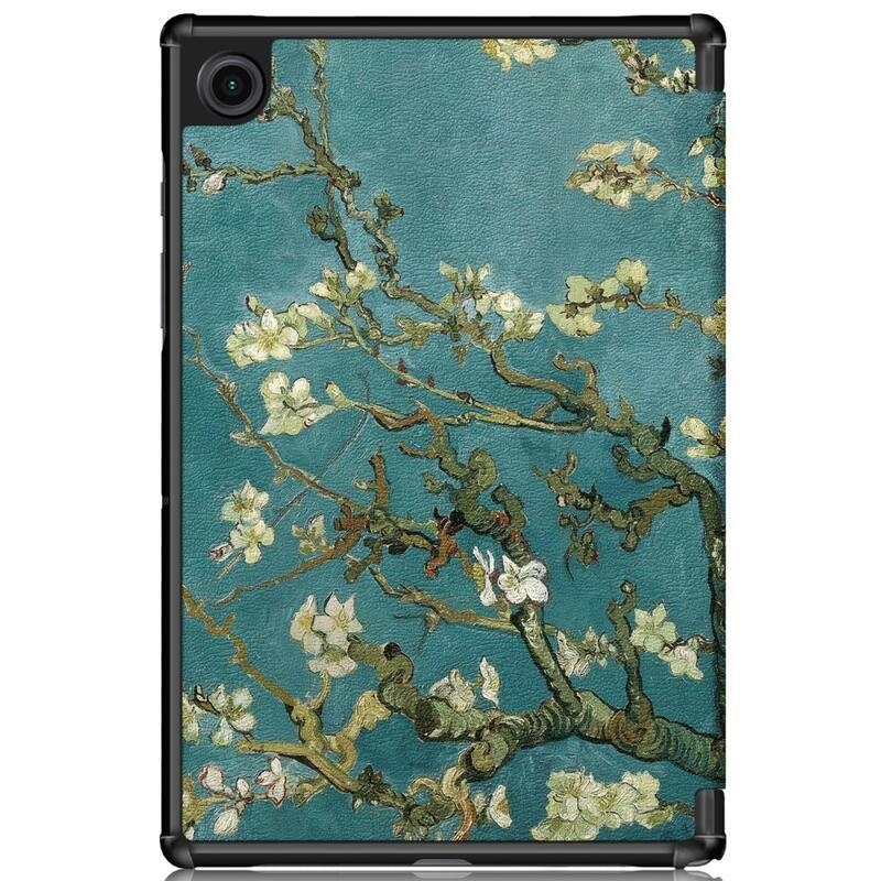 Patty okos pozicionálható tok tablethez Samsung Galaxy Tab A8 10.5 (2021) - fehér virágok