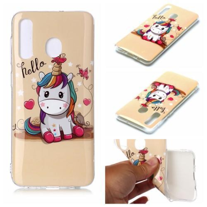 Patty zselés tok Samsung Galaxy A20 / A30 készülékhez - egyszarvú