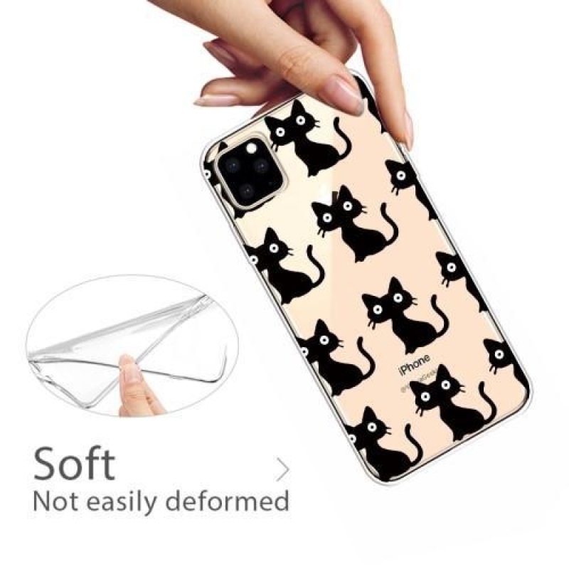 Patty zselés mobiltok Apple iPhone 11 Pro 5.8 (2019) - fekete macskák