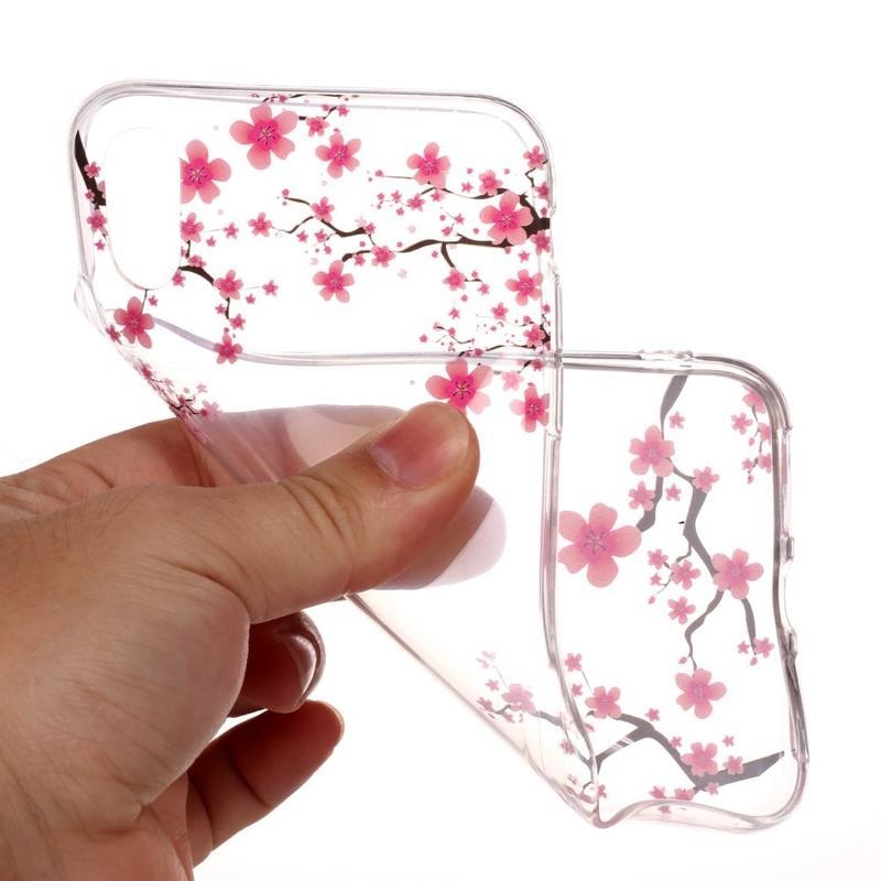 Patty zselés tok iPhone XS / X készülékhez - barackvirág