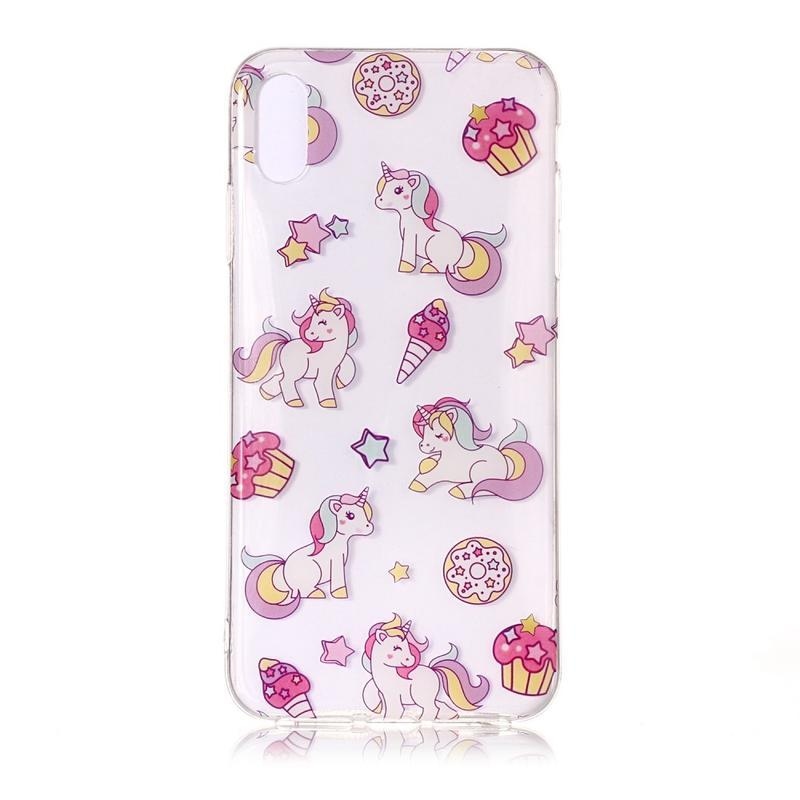 Patty zselés tok iPhone XS / X készülékhez - egyszarvúak