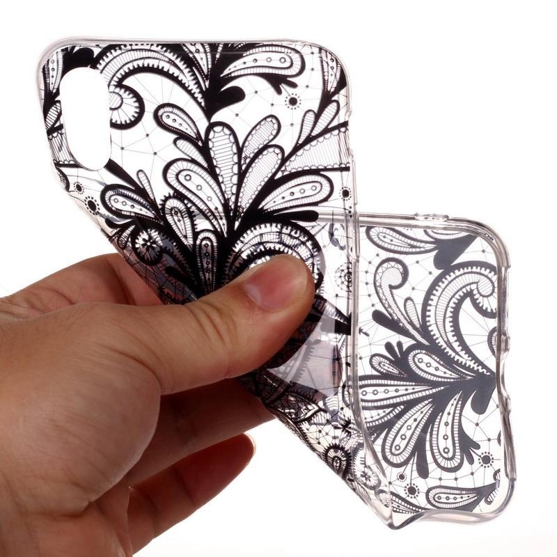 Patty zselés tok iPhone XS / X készülékhez - csipke virág