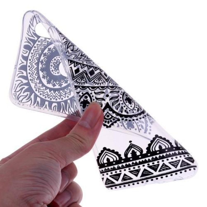 Patty gél tok Samsung Galaxy M20-hoz - fekete virág