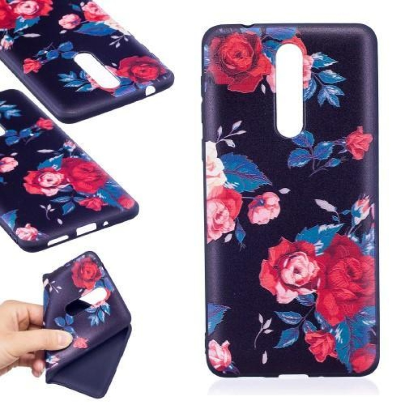 Patty zselés tok motívummal Nokia 8-hoz - virágok