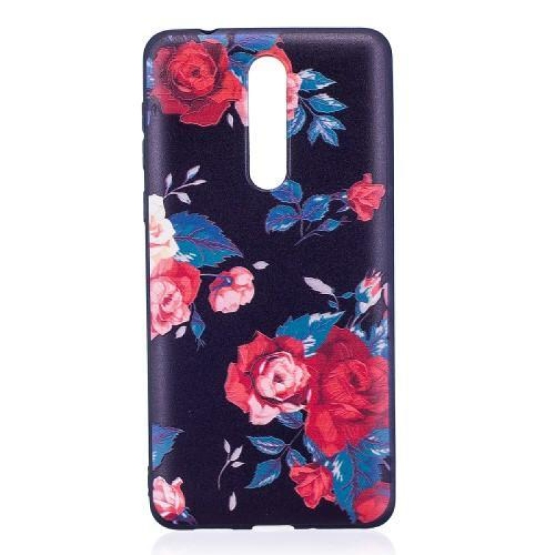 Patty zselés tok motívummal Nokia 8-hoz - virágok