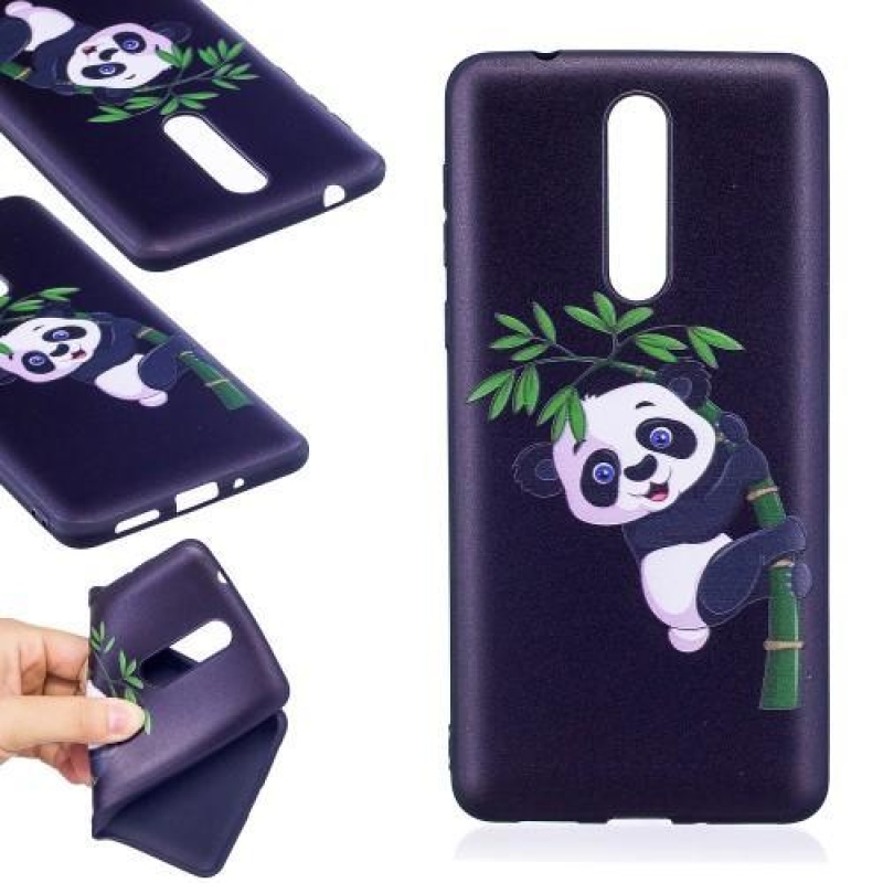 Patty zselés tok motívummal Nokia 8-hoz - panda egy ágon