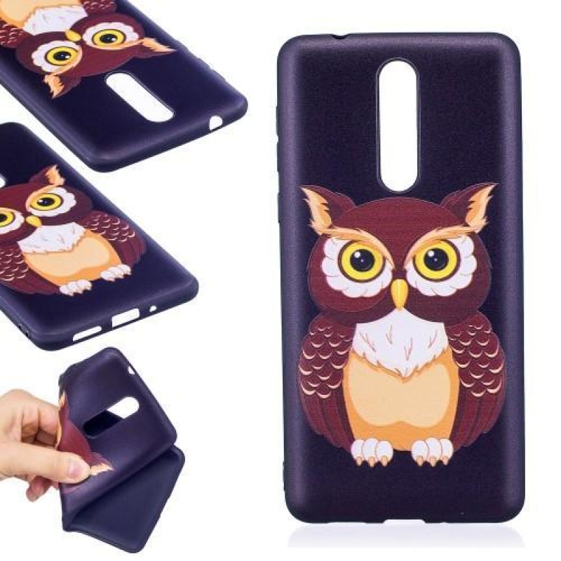 Patty zselés tok motívummal Nokia 8-hoz - bagoly