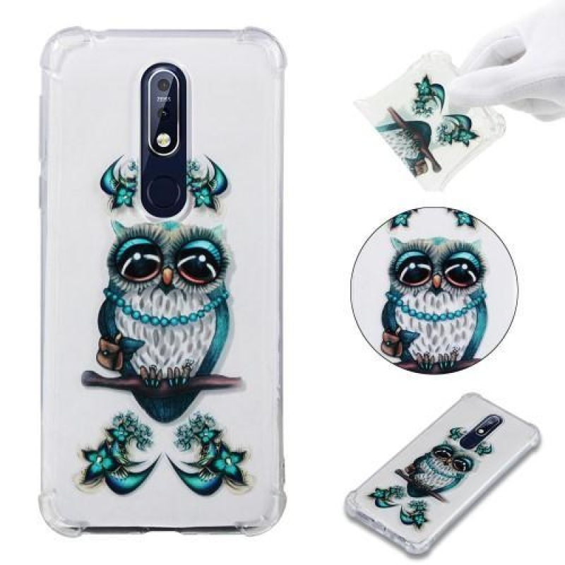 Patty zselés tok megerősített sarkokkal Nokia 7.1 készülékhez - imádnivaló bagoly