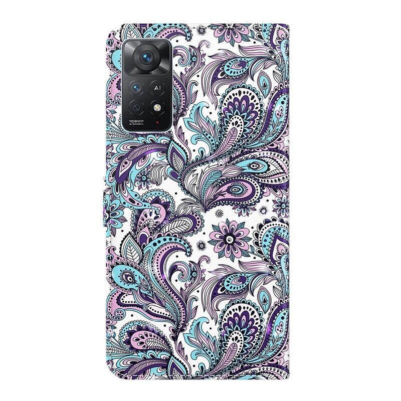 Nyomtatott pénztárca tok Xiaomi Redmi Note 11 4G/Note 11S 4G - kasmír minta