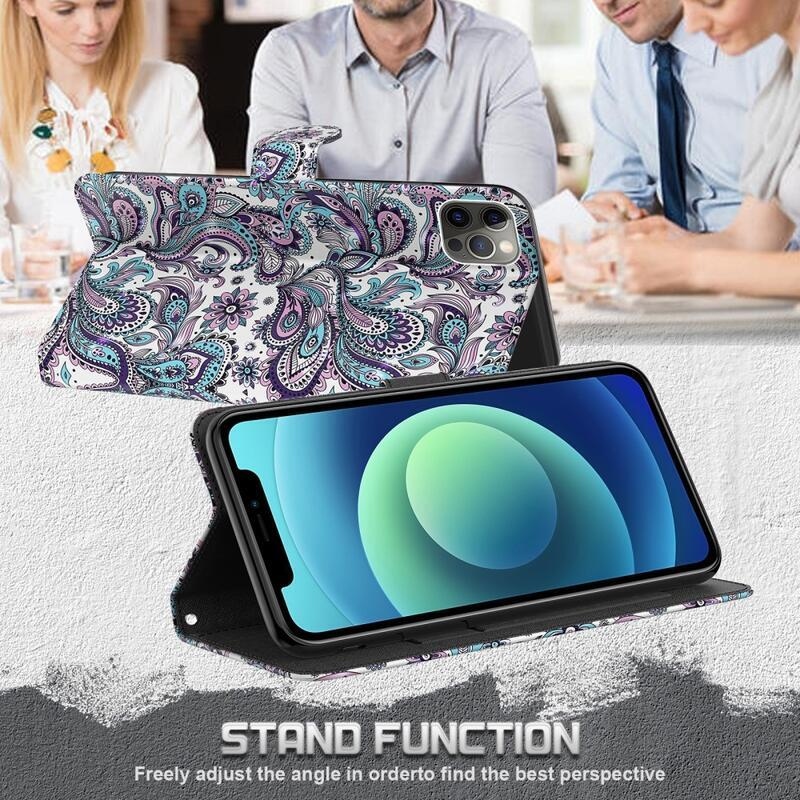 Nyomtatott pénztárca tok Xiaomi Redmi Note 11 4G/Note 11S 4G - kasmír minta