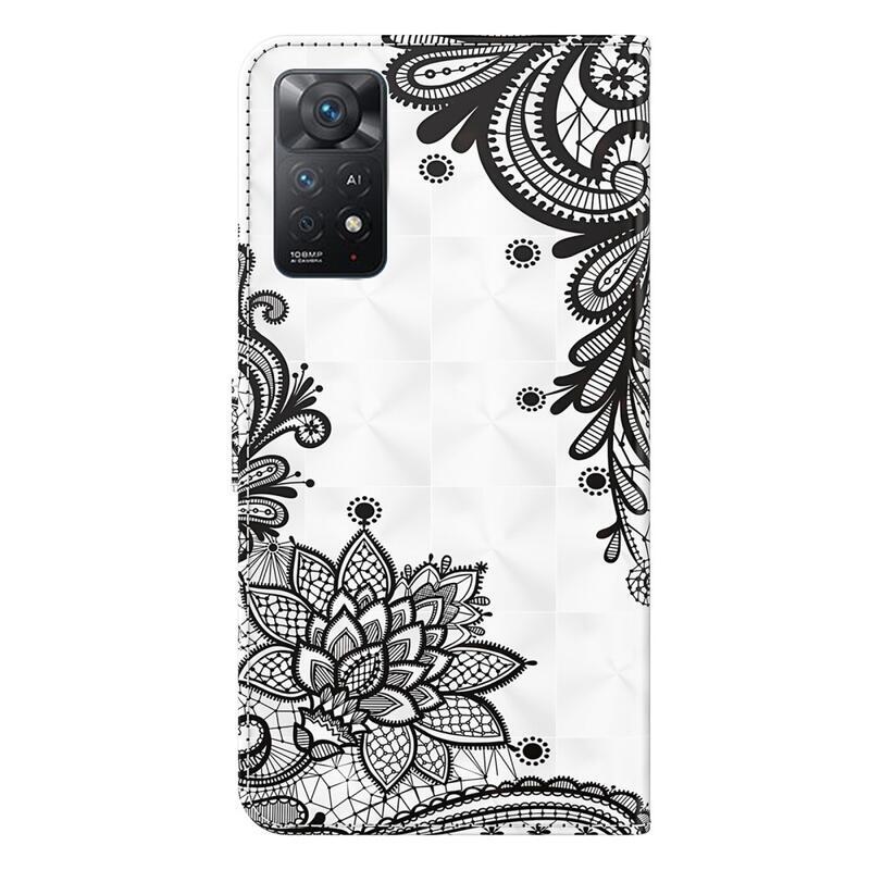 Nyomtatás pénztárca tok Xiaomi Redmi Note 11 4G/Note 11S 4G - csipke virág