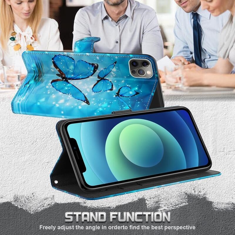 Nyomtatott pénztárca tok Xiaomi Redmi Note 11 4G/Note 11S 4G - kék pillangókhoz