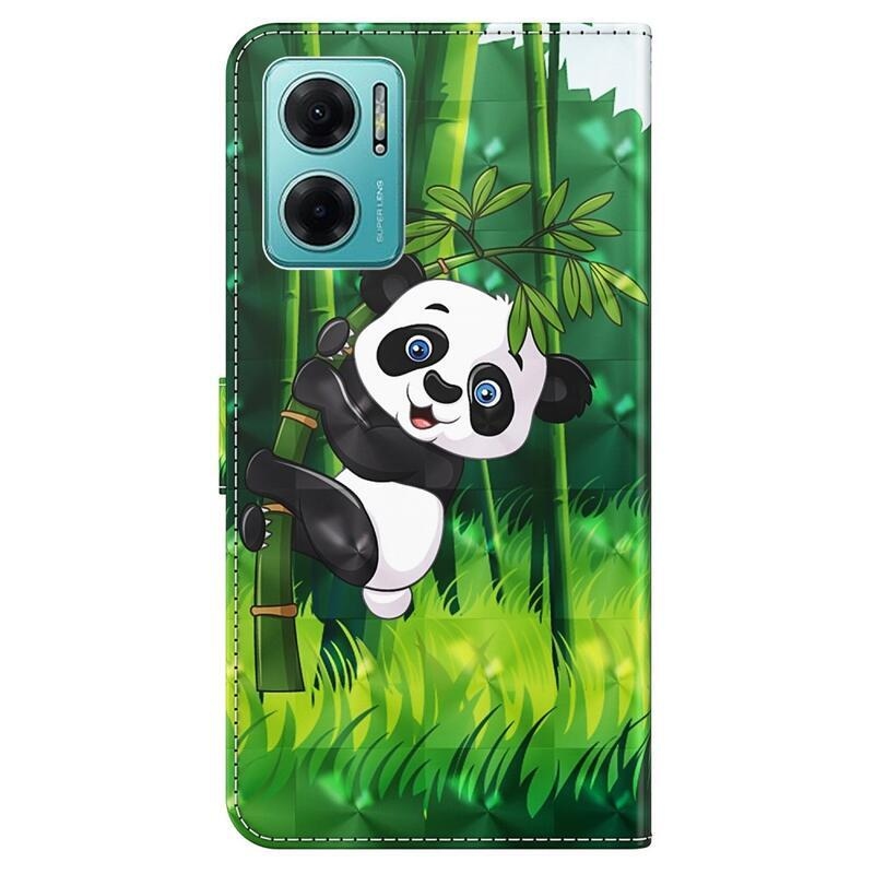 Nyomtatott pénztárca tok Xiaomi Poco M4 5G - panda a bambuszon