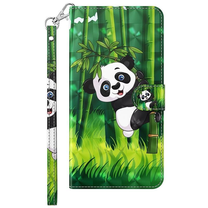 Nyomtatott pénztárca tok Xiaomi Poco M4 5G - panda a bambuszon