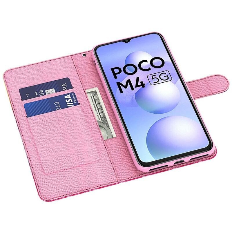 Nyomtatás pénztárca tok Xiaomi Poco M4 5G - virágzó fa