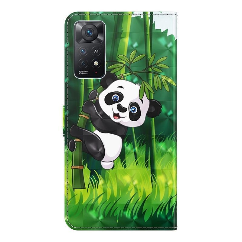 Nyomtatott pénztárca tok Xiaomi Redmi Note 11 Pro 4G/5G - panda a bambuszon