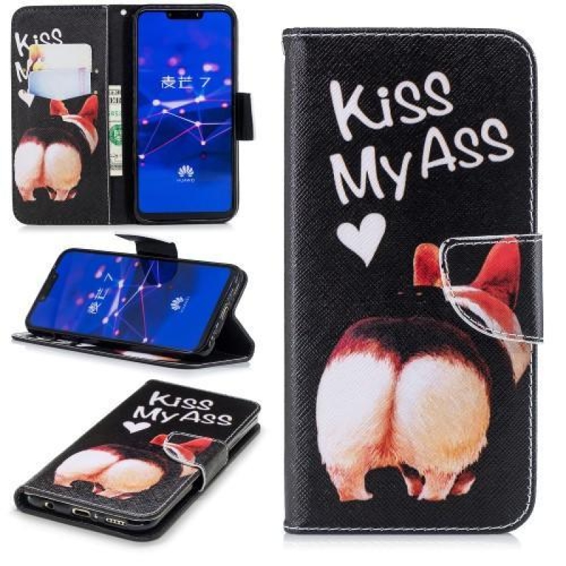 Patty PU bőr flip tok állvánnyal a Huawei Mate 20 Lite-hoz - malacpersely