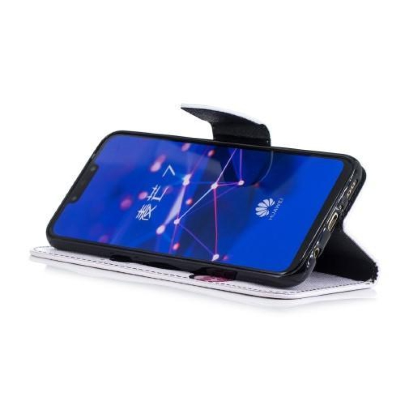 Patty PU bőr flip tok állvánnyal a Huawei Mate 20 Lite-hoz - aranyos panda