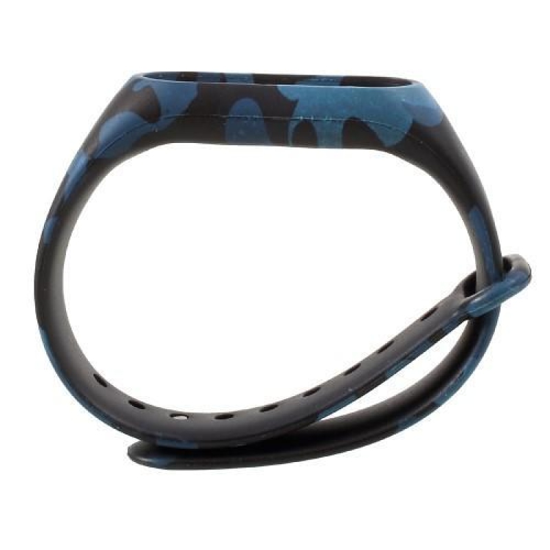 Patty szilikon szíj a Xiaomi Mi Band 2 készülékhez - kék álcázás