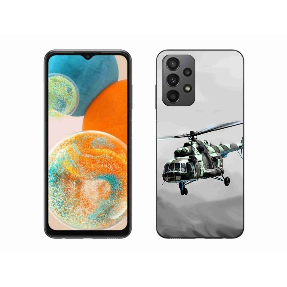 Gél borítás mmCase Samsung Galaxy A23 4G/5G - katonai helikopterhez