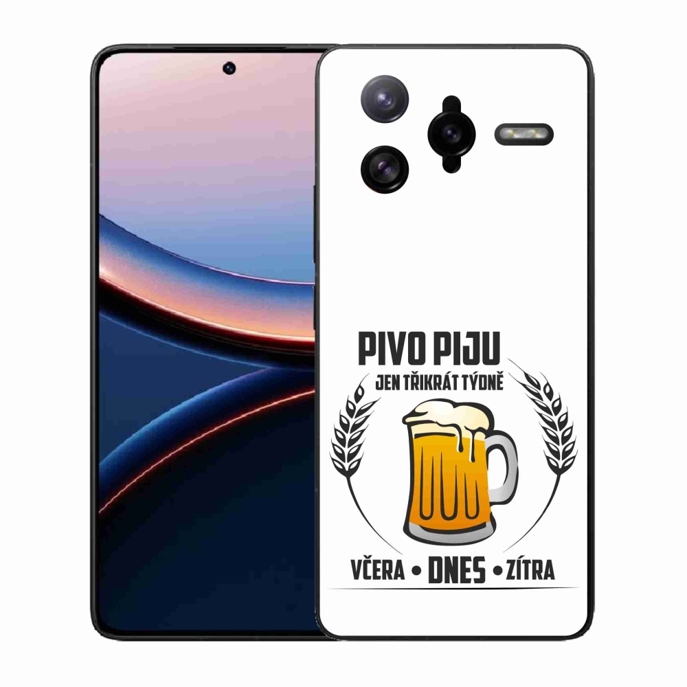 Gél borítás mmCase a Xiaomi Poco F7 Ultra számára - sör motívum fehér háttérrel