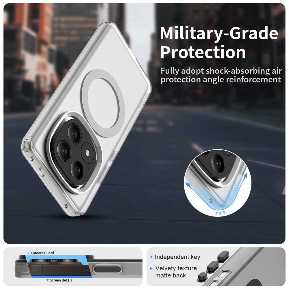 Candy zselés tok MagSafe-val Xiaomi Redmi Note 14 Pro+ 5G - fehér